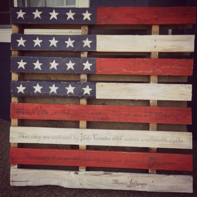 American Flag Pallet Art