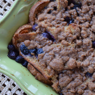 Blueberry French Toast Bake {Make ahead! Perfect for the Holidays!}
